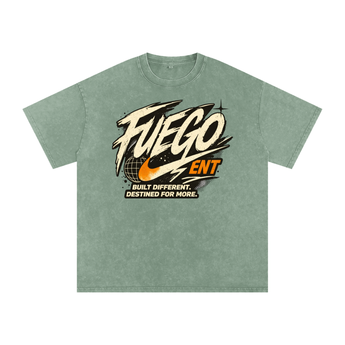 Snow Washed Oversized Cotton T-Shirt