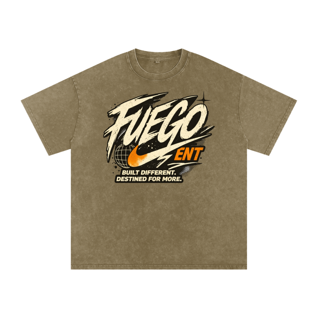 Snow Washed Oversized Cotton T-Shirt