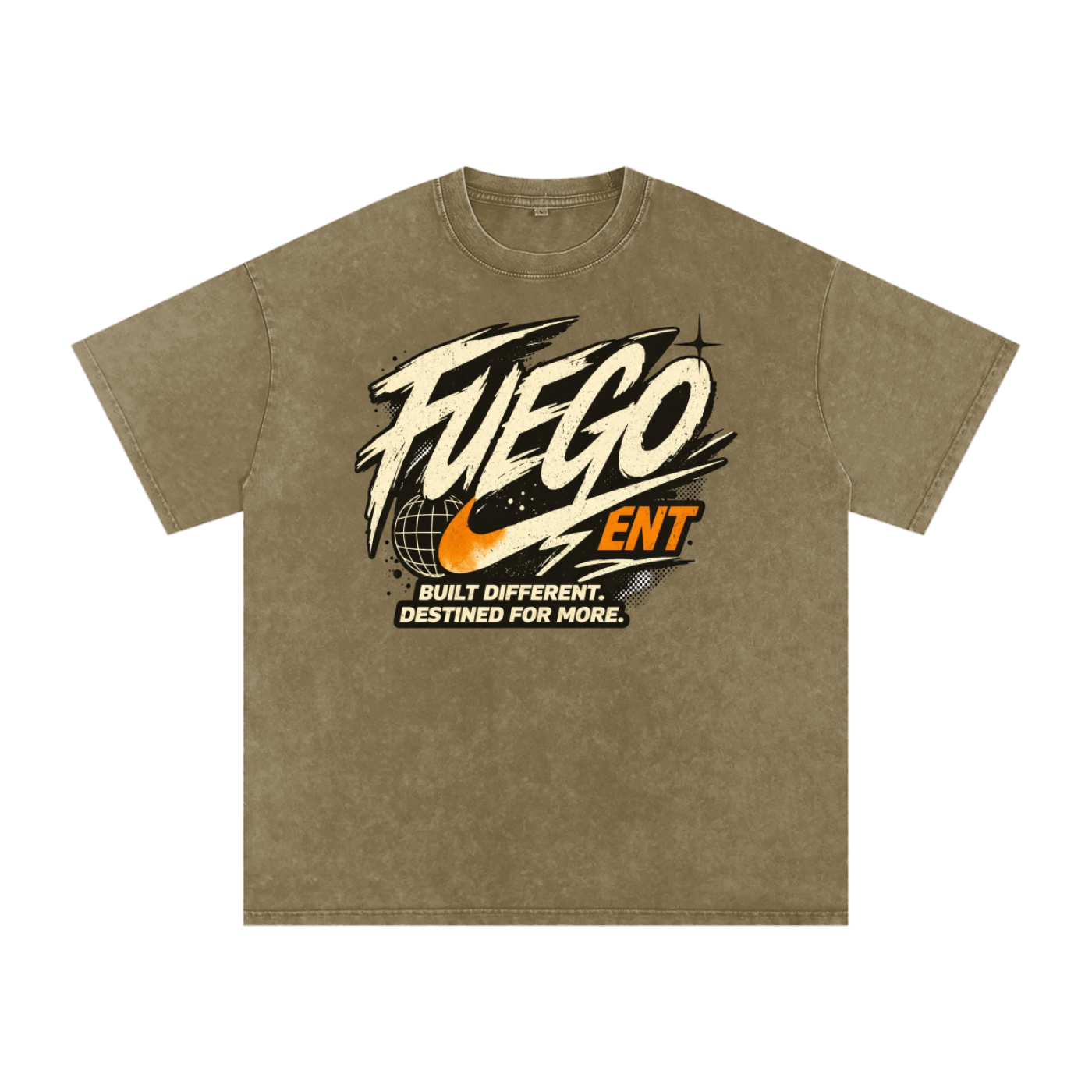 Snow Washed Oversized Cotton T-Shirt
