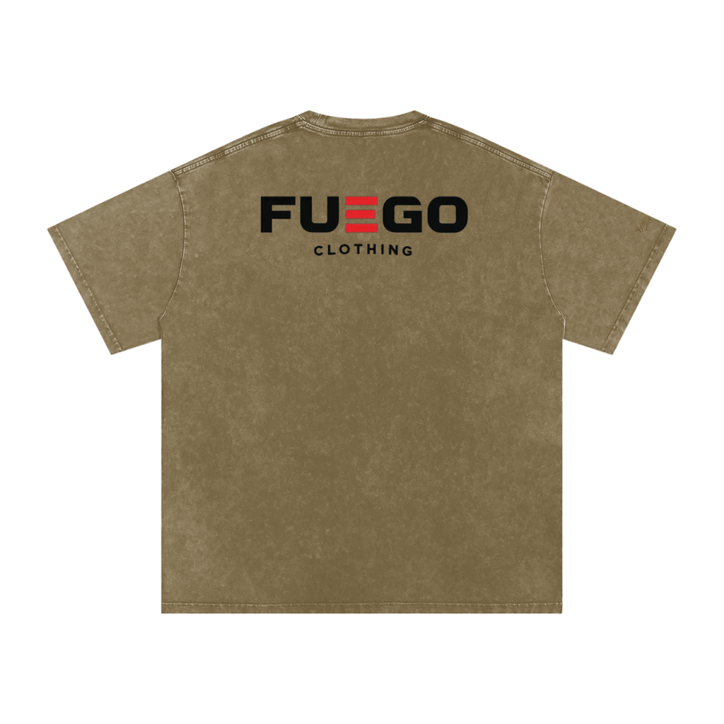 Snow Washed Oversized Cotton T-Shirt