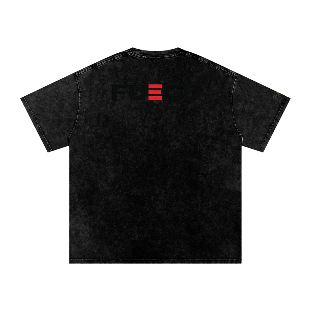 Snow Washed Oversized Cotton T-Shirt